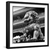 China 10MKm2 Collection - Bronze Chinese Lion in Forbidden City-Philippe Hugonnard-Framed Photographic Print