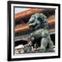 China 10MKm2 Collection - Bronze Chinese Lion in Forbidden City-Philippe Hugonnard-Framed Photographic Print