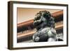 China 10MKm2 Collection - Bronze Chinese Lion in Forbidden City-Philippe Hugonnard-Framed Photographic Print