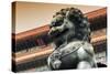 China 10MKm2 Collection - Bronze Chinese Lion in Forbidden City-Philippe Hugonnard-Stretched Canvas