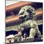 China 10MKm2 Collection - Bronze Chinese Lion in Forbidden City-Philippe Hugonnard-Mounted Photographic Print