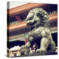 China 10MKm2 Collection - Bronze Chinese Lion in Forbidden City-Philippe Hugonnard-Stretched Canvas