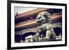 China 10MKm2 Collection - Bronze Chinese Lion in Forbidden City-Philippe Hugonnard-Framed Photographic Print