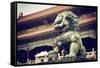 China 10MKm2 Collection - Bronze Chinese Lion in Forbidden City-Philippe Hugonnard-Framed Stretched Canvas