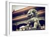 China 10MKm2 Collection - Bronze Chinese Lion in Forbidden City-Philippe Hugonnard-Framed Photographic Print