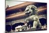 China 10MKm2 Collection - Bronze Chinese Lion in Forbidden City-Philippe Hugonnard-Mounted Photographic Print