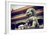 China 10MKm2 Collection - Bronze Chinese Lion in Forbidden City-Philippe Hugonnard-Framed Photographic Print