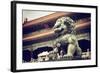 China 10MKm2 Collection - Bronze Chinese Lion in Forbidden City-Philippe Hugonnard-Framed Photographic Print