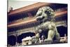 China 10MKm2 Collection - Bronze Chinese Lion in Forbidden City-Philippe Hugonnard-Stretched Canvas