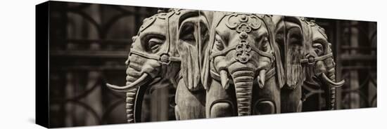 China 10MKm2 Collection - Buddhist Temple - Elephant Statue-Philippe Hugonnard-Stretched Canvas