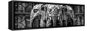 China 10MKm2 Collection - Buddhist Temple - Elephant Statue-Philippe Hugonnard-Framed Stretched Canvas