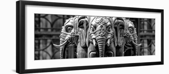 China 10MKm2 Collection - Buddhist Temple - Elephant Statue-Philippe Hugonnard-Framed Photographic Print