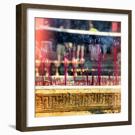 China 10MKm2 Collection - Buddhist Temple with Incense Burning-Philippe Hugonnard-Framed Photographic Print