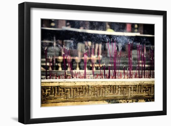 China 10MKm2 Collection - Buddhist Temple with Incense Burning-Philippe Hugonnard-Framed Photographic Print