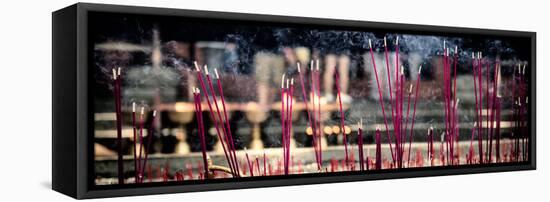 China 10MKm2 Collection - Buddhist Temple with Incense Burning-Philippe Hugonnard-Framed Stretched Canvas