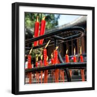 China 10MKm2 Collection - Candles in a Buddhist Temple-Philippe Hugonnard-Framed Photographic Print