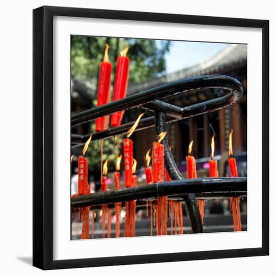 China 10MKm2 Collection - Candles in a Buddhist Temple-Philippe Hugonnard-Framed Photographic Print