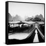 China 10MKm2 Collection - Chinese Boats with Karst Mountains-Philippe Hugonnard-Framed Stretched Canvas