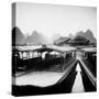 China 10MKm2 Collection - Chinese Boats with Karst Mountains-Philippe Hugonnard-Stretched Canvas