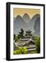 China 10MKm2 Collection - Chinese Buddhist Temple with Karst Mountains at Sunset-Philippe Hugonnard-Framed Photographic Print