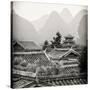 China 10MKm2 Collection - Chinese Buddhist Temple with Karst Mountains-Philippe Hugonnard-Stretched Canvas