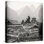 China 10MKm2 Collection - Chinese Buddhist Temple with Karst Mountains-Philippe Hugonnard-Stretched Canvas
