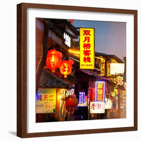 China 10MKm2 Collection - Chinese Signs Night-Philippe Hugonnard-Framed Photographic Print