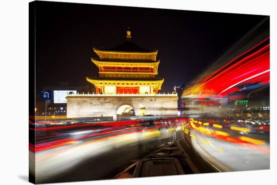 China 10MKm2 Collection - City Lights - Xi'an City-Philippe Hugonnard-Stretched Canvas