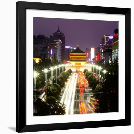 China 10MKm2 Collection - City Night Xi'an-Philippe Hugonnard-Framed Photographic Print