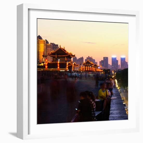 China 10MKm2 Collection - City Night Xi'an-Philippe Hugonnard-Framed Photographic Print