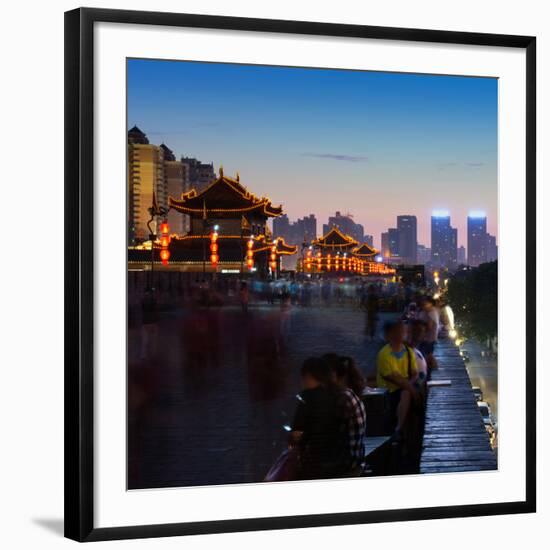 China 10MKm2 Collection - City Night Xi'an-Philippe Hugonnard-Framed Photographic Print