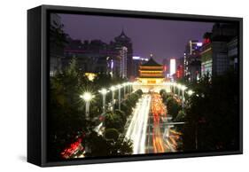 China 10MKm2 Collection - City Night Xi'an-Philippe Hugonnard-Framed Stretched Canvas