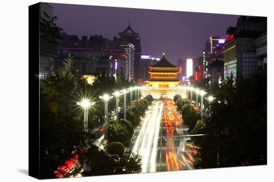 China 10MKm2 Collection - City Night Xi'an-Philippe Hugonnard-Stretched Canvas