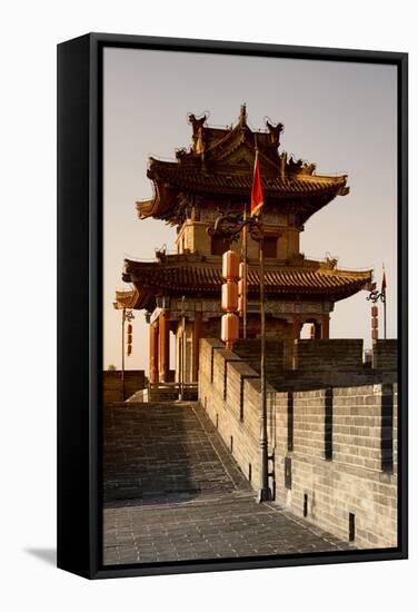 China 10MKm2 Collection - City Walls at sunset - Xi'an City-Philippe Hugonnard-Framed Stretched Canvas