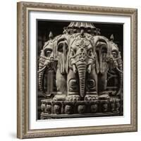 China 10MKm2 Collection - Detail Buddhist Temple - Elephant Statue-Philippe Hugonnard-Framed Photographic Print