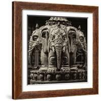 China 10MKm2 Collection - Detail Buddhist Temple - Elephant Statue-Philippe Hugonnard-Framed Photographic Print