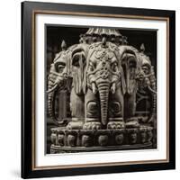 China 10MKm2 Collection - Detail Buddhist Temple - Elephant Statue-Philippe Hugonnard-Framed Photographic Print