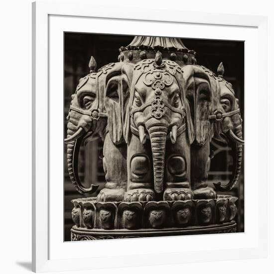 China 10MKm2 Collection - Detail Buddhist Temple - Elephant Statue-Philippe Hugonnard-Framed Photographic Print