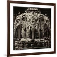 China 10MKm2 Collection - Detail Buddhist Temple - Elephant Statue-Philippe Hugonnard-Framed Photographic Print