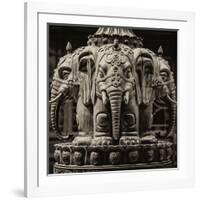 China 10MKm2 Collection - Detail Buddhist Temple - Elephant Statue-Philippe Hugonnard-Framed Photographic Print