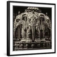 China 10MKm2 Collection - Detail Buddhist Temple - Elephant Statue-Philippe Hugonnard-Framed Photographic Print