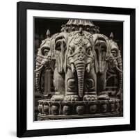 China 10MKm2 Collection - Detail Buddhist Temple - Elephant Statue-Philippe Hugonnard-Framed Photographic Print