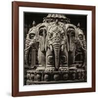 China 10MKm2 Collection - Detail Buddhist Temple - Elephant Statue-Philippe Hugonnard-Framed Photographic Print