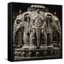 China 10MKm2 Collection - Detail Buddhist Temple - Elephant Statue-Philippe Hugonnard-Framed Stretched Canvas