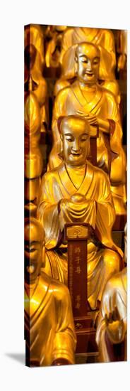 China 10MKm2 Collection - Gold Buddhist Statue in Longhua Temple-Philippe Hugonnard-Stretched Canvas