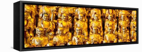 China 10MKm2 Collection - Gold Buddhist Statue in Longhua Temple-Philippe Hugonnard-Framed Stretched Canvas