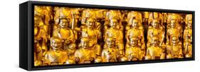 China 10MKm2 Collection - Gold Buddhist Statue in Longhua Temple-Philippe Hugonnard-Framed Stretched Canvas