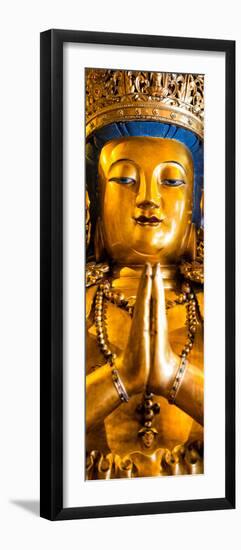 China 10MKm2 Collection - Gold Buddhist Statue in Longhua Temple-Philippe Hugonnard-Framed Photographic Print