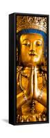 China 10MKm2 Collection - Gold Buddhist Statue in Longhua Temple-Philippe Hugonnard-Framed Stretched Canvas