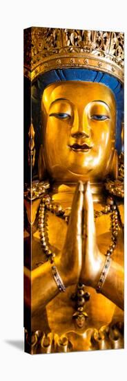 China 10MKm2 Collection - Gold Buddhist Statue in Longhua Temple-Philippe Hugonnard-Stretched Canvas